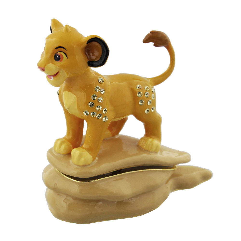 Joyero de Simba de El Rey León Disney con cristales plateados