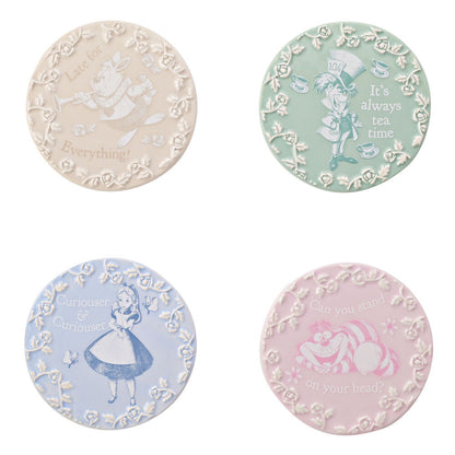 Set de cuatro posavasos de cerámica Disney de Alicia en el País de las Maravillas