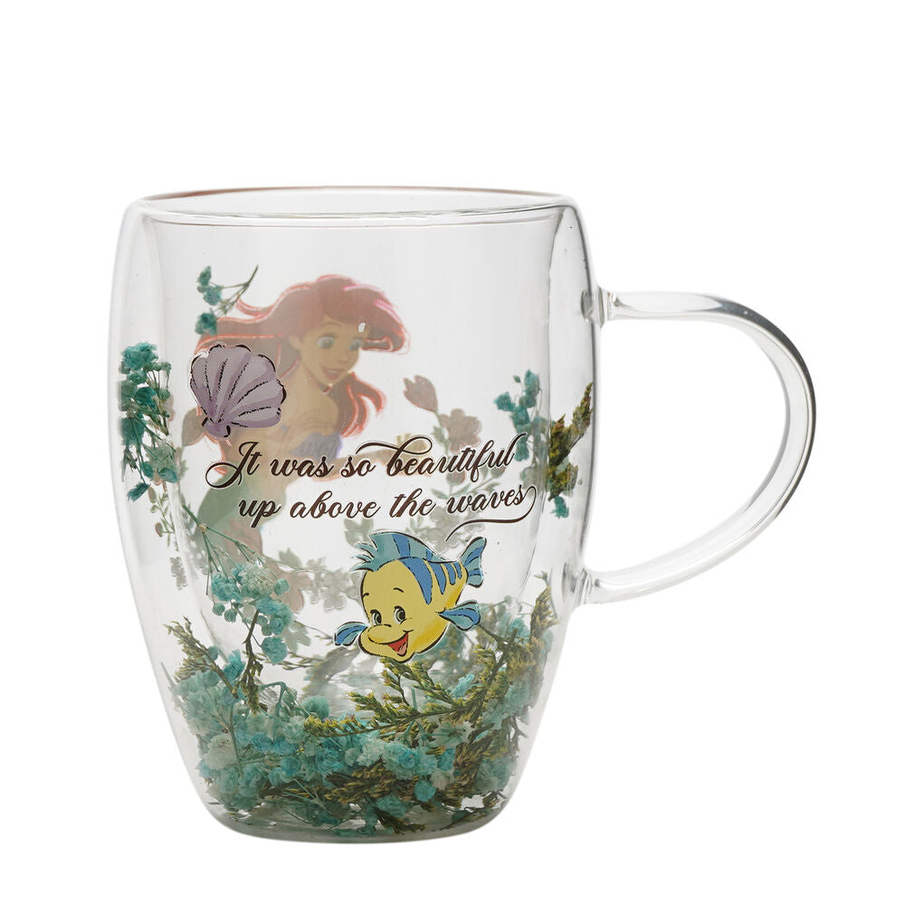 Taza de cristal de Ariel con flores secas y decoración floral - 2