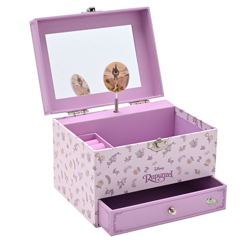 Joyero musical lila de Rapunzel Disney con cajón frontal - 2