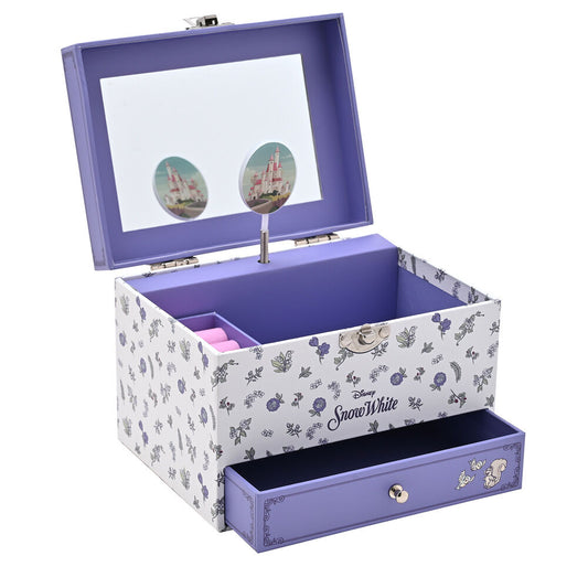 Joyero musical de Blancanieves Disney lila con cajón y diseño floral - 2