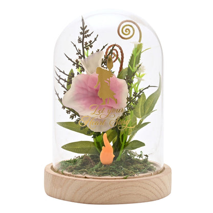 Flor campana iluminada de Vaiana Disney con base de madera - 2