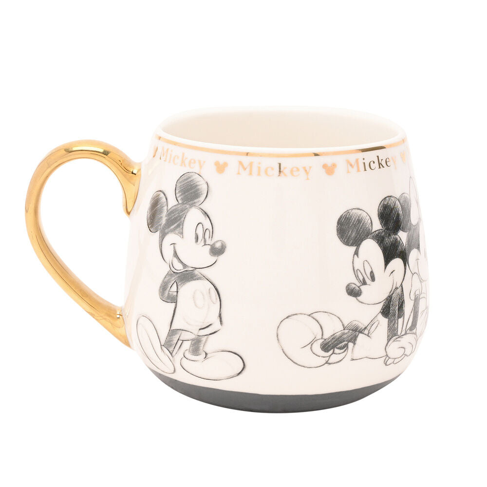 Taza de porcelana china de Mickey Disney con asa dorada - 2