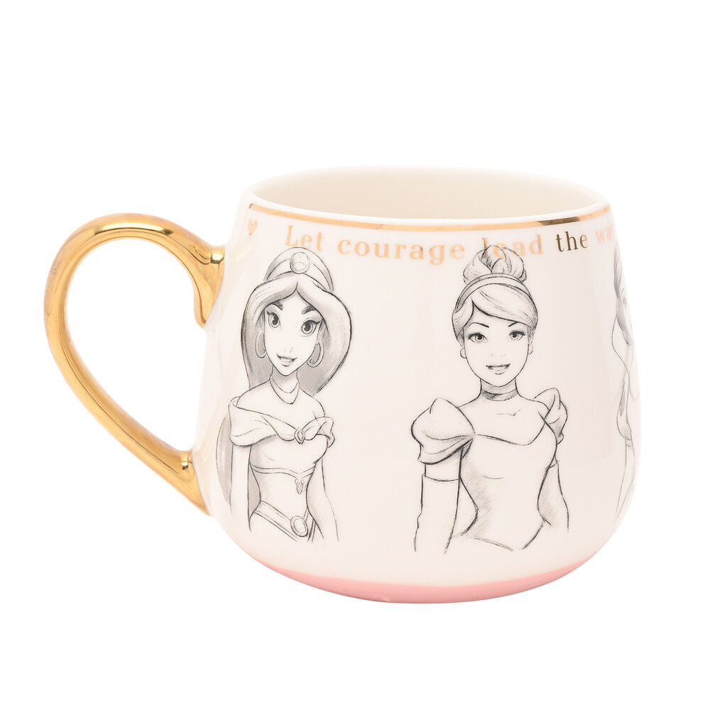Taza de porcelana Princesas Disney con Ariel y Aurora - 2