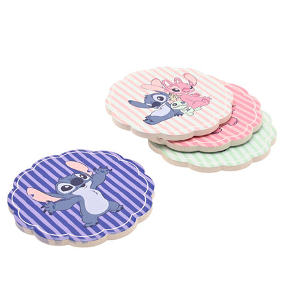 Set de cuatro posavasos de cerámica Stitch Disney con diseños coloridos - 2