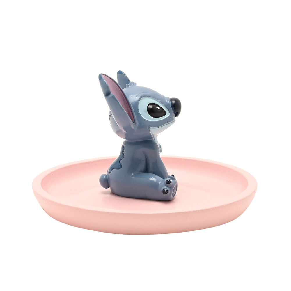 Plato decorativo rosa de resina con figura de Stitch de Disney - 2