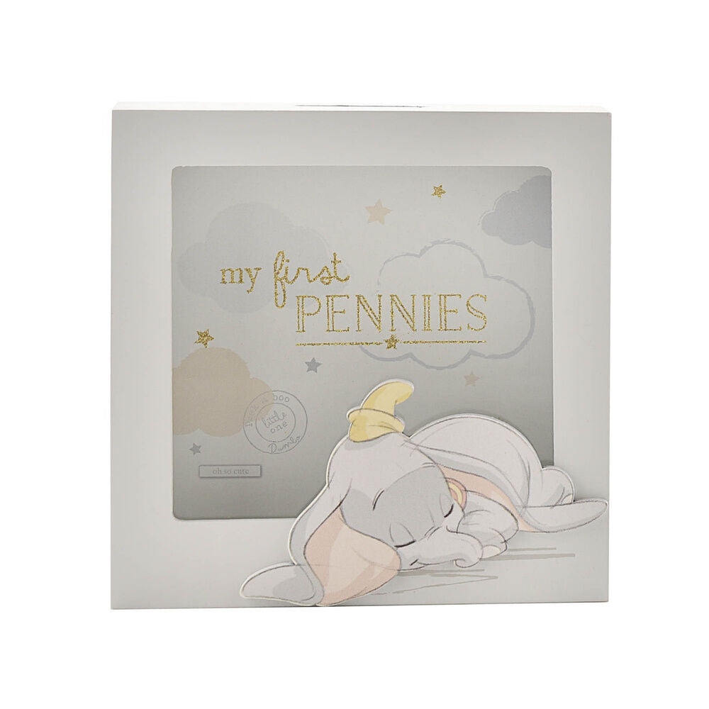 Hucha de madera gris de Dumbo Disney dormido - 2