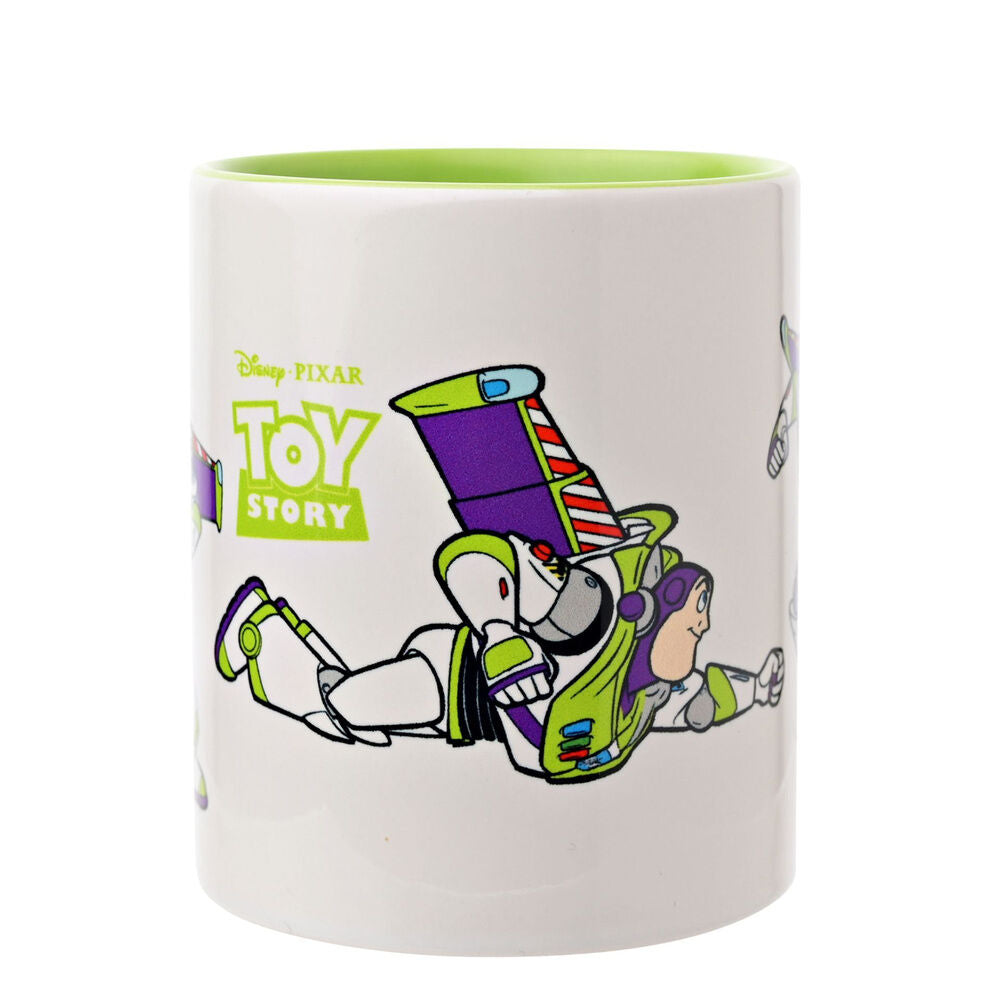 Taza de cerámica de Buzz Lightyear Toy Story con asa verde - 2