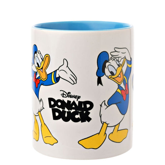 Taza de cerámica Disney del Pato Donald con asa e interior azules - 2