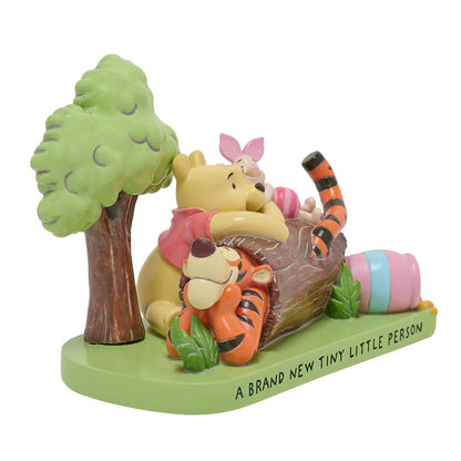 Figura Disney Winnie the Pooh con Piglet y Tigger sobre un tronco - 2