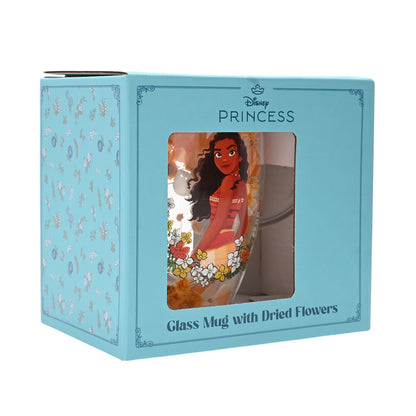 Taza de cristal transparente de Vaiana con flores secas - 3