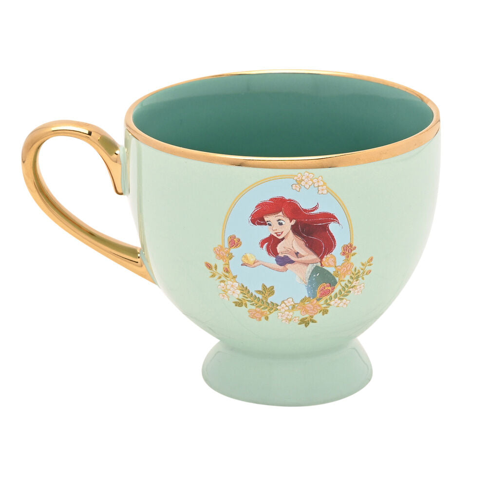 Taza de té y platillo verde menta de Ariel de La Sirenita Disney - 3
