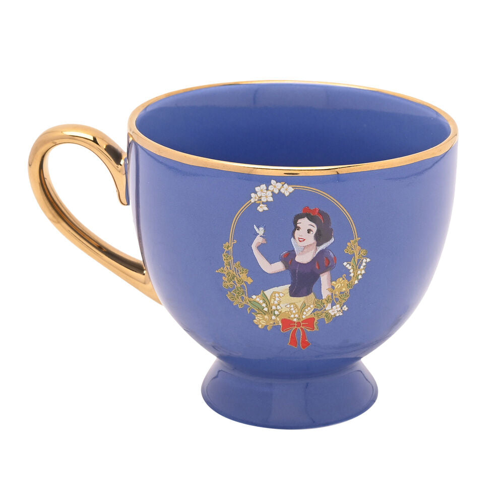 Taza de té azul con platillo de Blancanieves Disney - 3