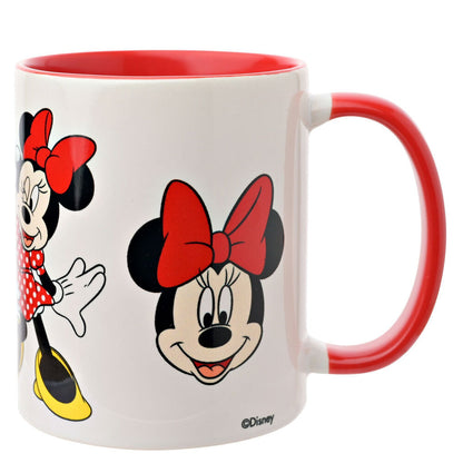 Taza de cerámica Disney Minnie Mouse blanca con detalles rojos - 3