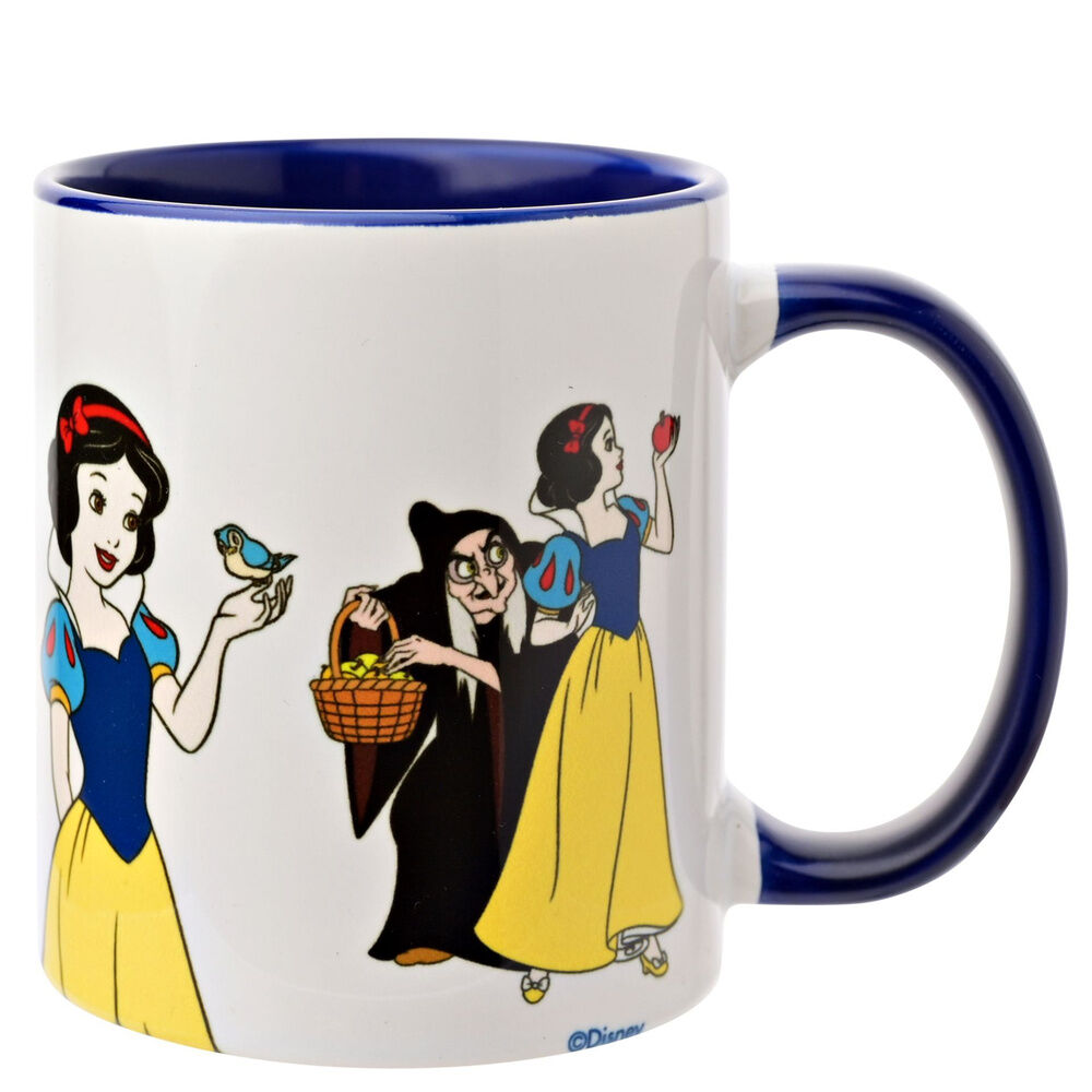 Taza de cerámica Disney de Blancanieves con asa azul - 3