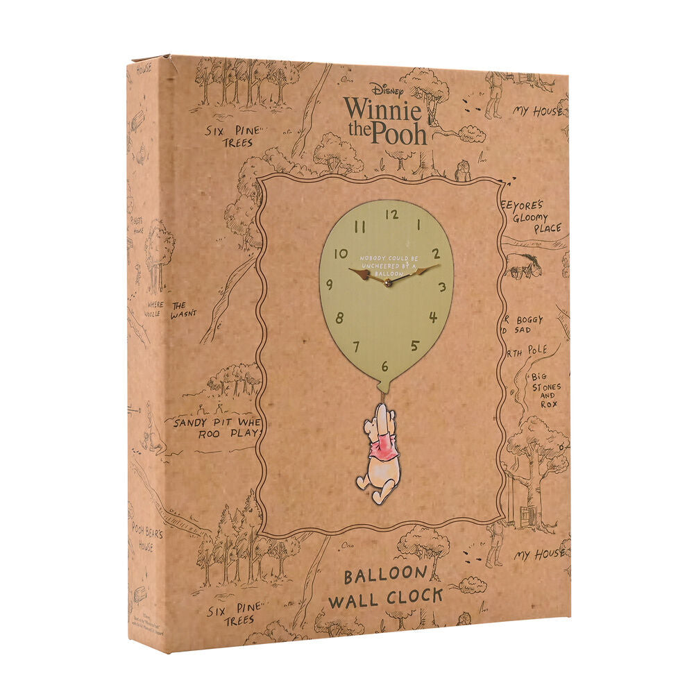 Reloj de pared con forma de globo y péndulo de Winnie the Pooh - 3