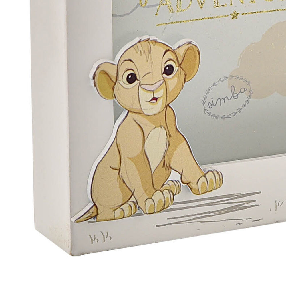 Hucha blanca con ventana e ilustración de Simba de El Rey León - 3
