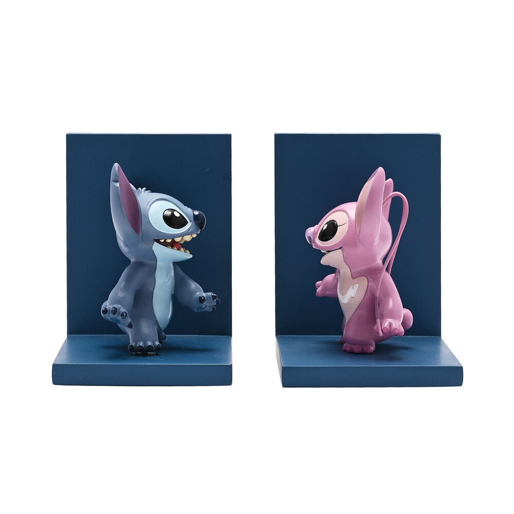 Sujetalibros Disney con figuras 3D de Stitch y Angel - 3