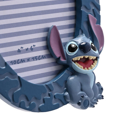 Marco de fotos ovalado azul de Stitch Disney para foto de 10 x 15 cm - 3