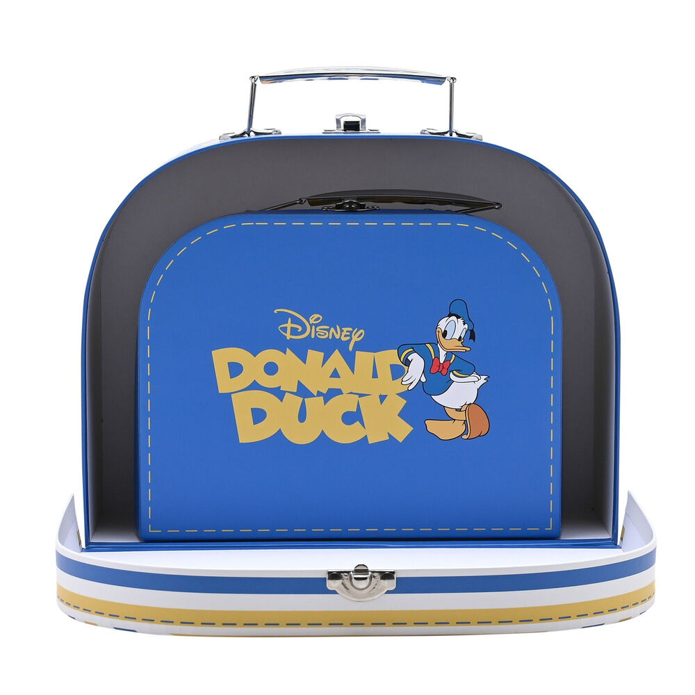 Set de dos cajas de almacenamiento Disney Donald Duck en azul, blanco y amarillo - 3