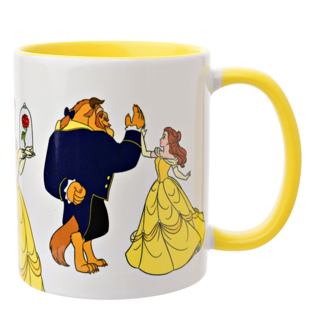 Taza de cerámica de Bella de La Bella y la Bestia Disney, con asa amarilla - 3