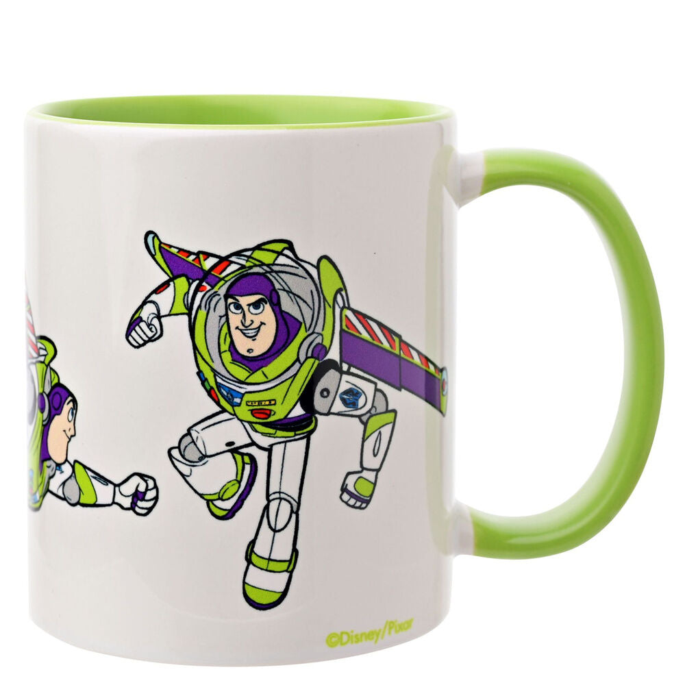 Taza de cerámica de Buzz Lightyear Toy Story con asa verde - 3