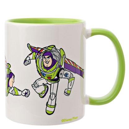 Taza de cerámica de Buzz Lightyear Toy Story con asa verde - 3