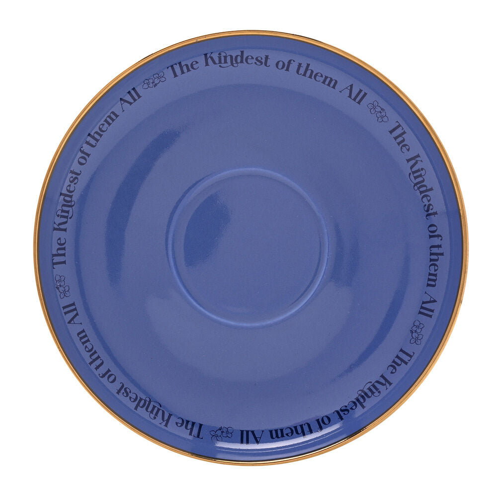 Taza de té azul con platillo de Blancanieves Disney - 4