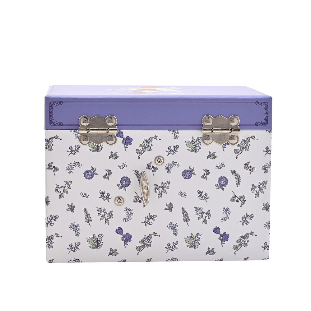 Joyero musical de Blancanieves Disney lila con cajón y diseño floral - 4