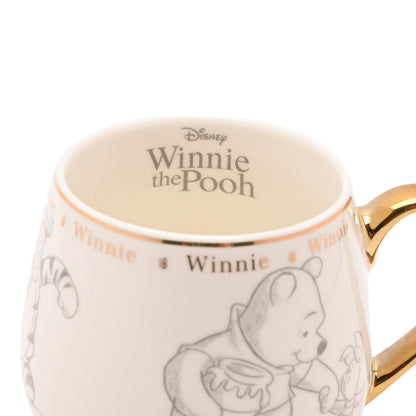 Taza de porcelana Disney Winnie the Pooh con asa dorada - 4