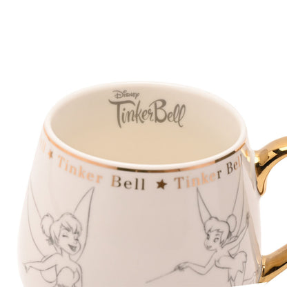 Taza de porcelana china de Campanilla Disney con asa dorada - 4