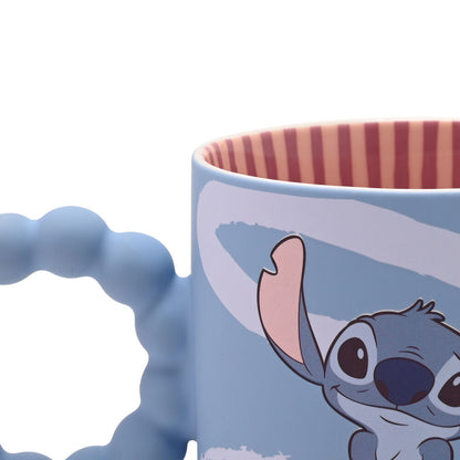 Taza azul de cerámica de Stitch Disney con asa decorativa - 4
