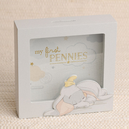 Hucha de madera gris de Dumbo Disney dormido - 4