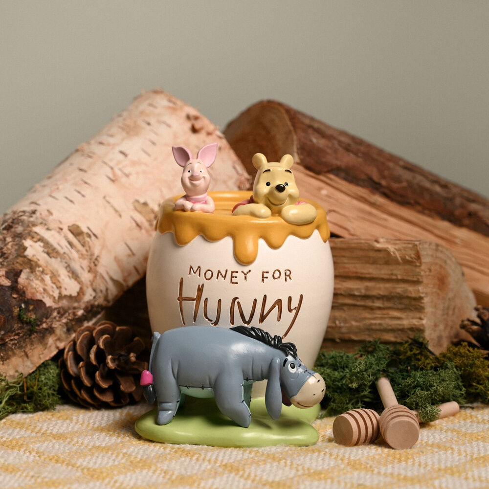 Hucha de resina de Winnie the Pooh con Piglet y Eeyore - 4