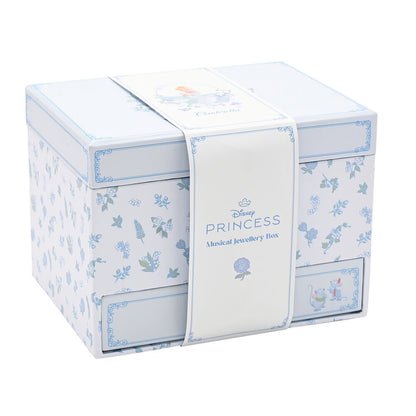Joyero musical azul claro de Cenicienta Disney con flores y cajón - 5