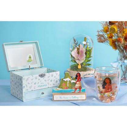 Flor campana iluminada de Vaiana Disney con base de madera - 5