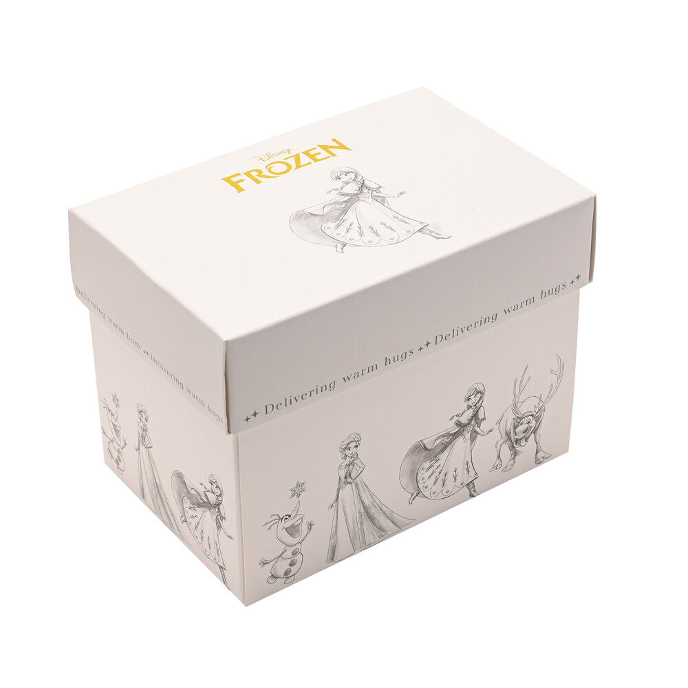 Taza Disney Frozen de porcelana con Elsa y Sven y asa dorada - 5