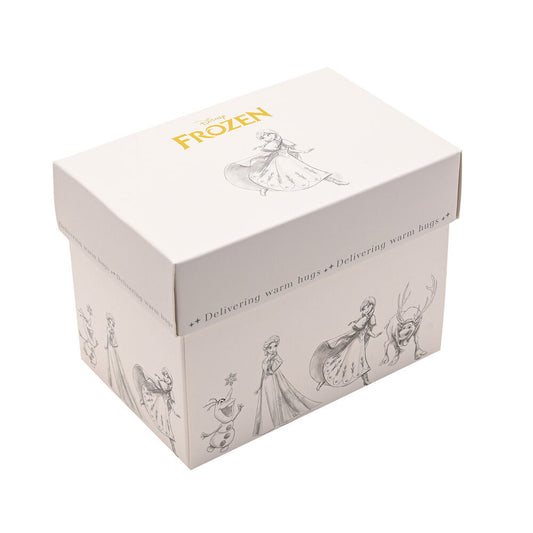Taza Disney Frozen de porcelana con Elsa y Sven y asa dorada - 5