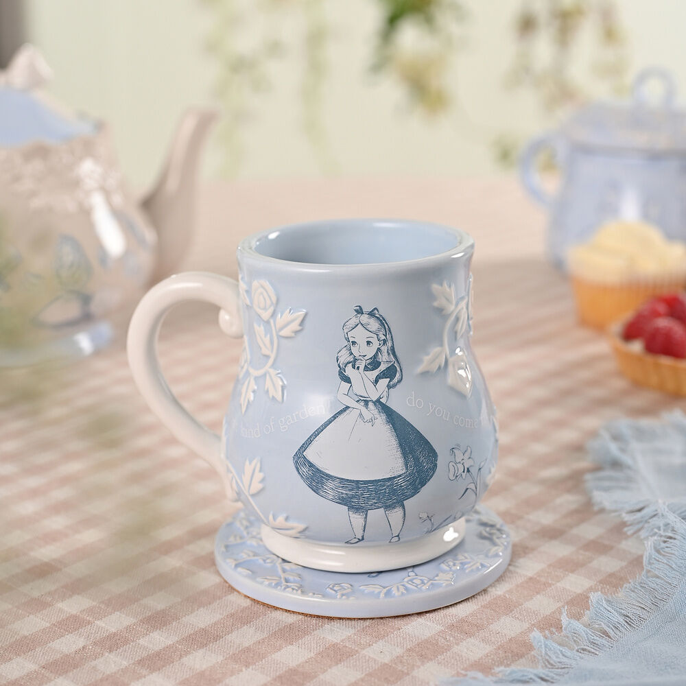 Taza de cerámica azul claro de Alicia en el País de las Maravillas Disney - 5