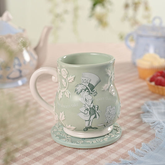 Taza de cerámica Disney del Sombrerero Loco con decoración floral - 5