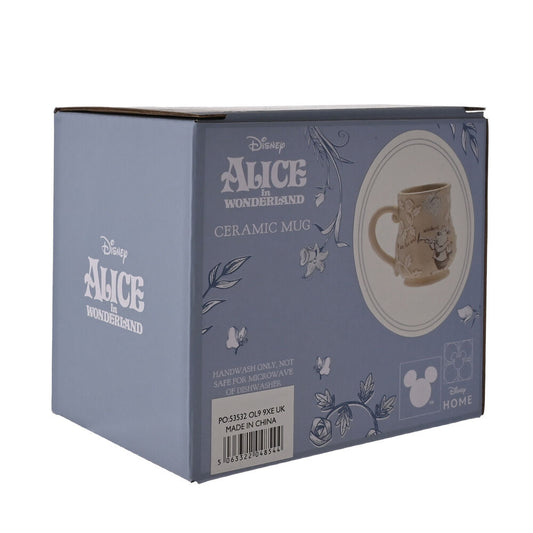 Taza de cerámica Disney del Conejo Blanco con detalles florales en relieve - 5
