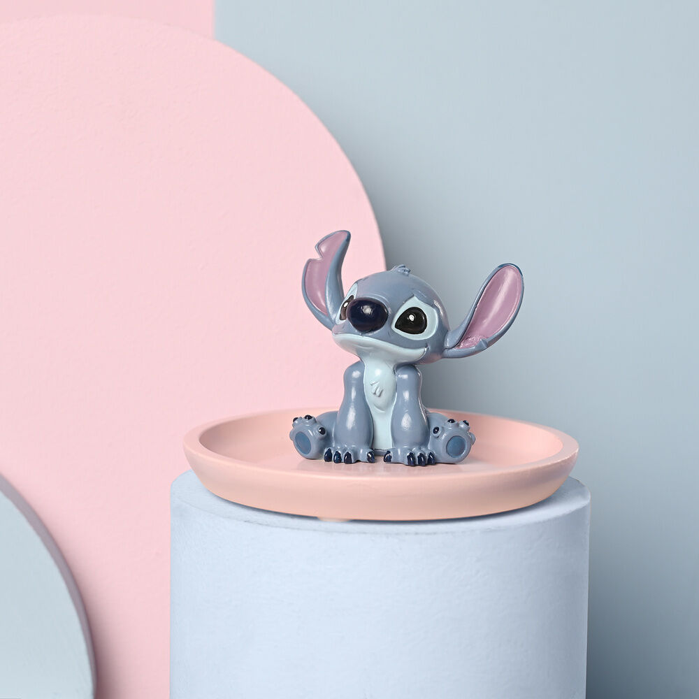 Plato decorativo rosa de resina con figura de Stitch de Disney - 5