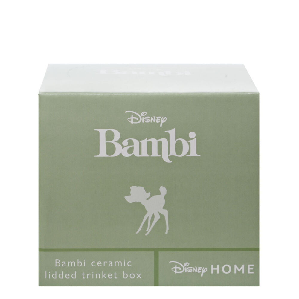 Joyero de cerámica Bambi Disney con tapa e ilustración floral - 5