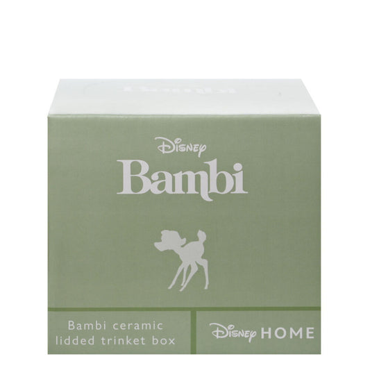 Joyero de cerámica Bambi Disney con tapa e ilustración floral - 5