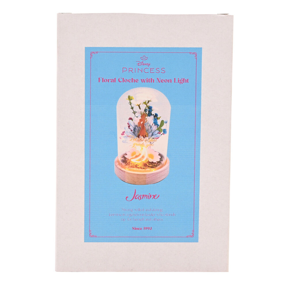 Campana floral iluminada de Jasmine Disney con base de madera - 6