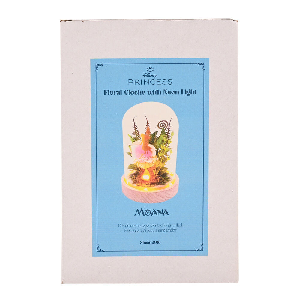 Flor campana iluminada de Vaiana Disney con base de madera - 6