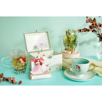 Taza de cristal de Ariel con flores secas y decoración floral - 6