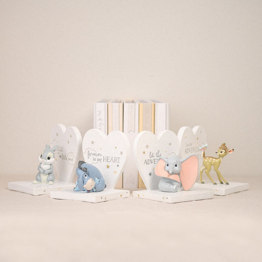 Par de sujetalibros 3D de Dumbo Disney con corazones y estrellas - 6
