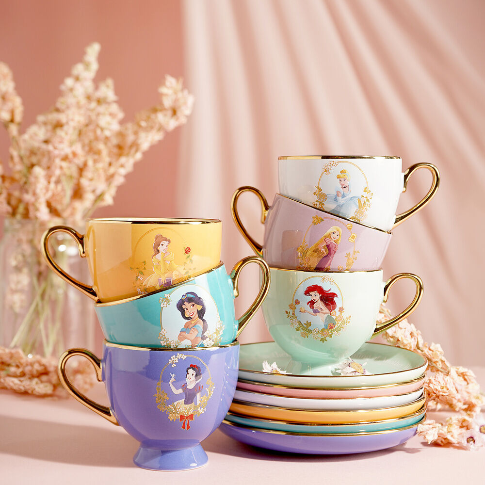 Taza de té y platillo verde menta de Ariel de La Sirenita Disney - 7
