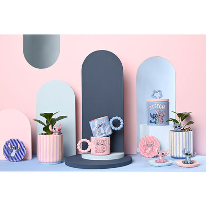 Plato decorativo rosa de resina con figura de Stitch de Disney - 7
